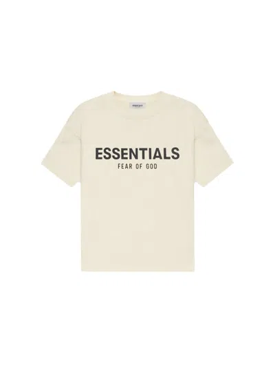 Pre-owned Fear Of God Essentials Kids Tshirt/butter In Cream/buttercream