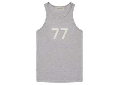 Pre-owned Fear Of God Essentials Kids Waffle Tank In Dark Oatmeal