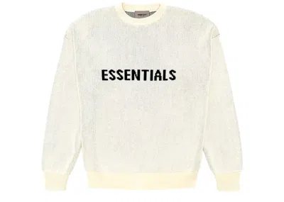 Pre-owned Fear Of God Essentials Knit Sweater In Buttercream