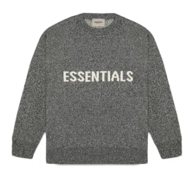 Pre-owned Fear Of God Essentials Knit Sweater In Grey Melange