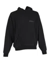 Fear Of God Essentials Logo Print Jersey Hoodie In Black Cotton In Black