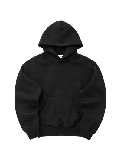 Fear Of God Essentials Logo-print Cotton Hoodie In Black
