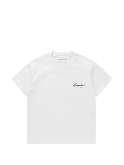 Fear Of God Essentials Logo-print Cotton T-shirt In White