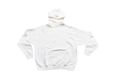 Pre-owned Fear Of God Essentials Los Angeles 3m Pullover Hoodie In White