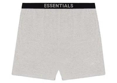 Pre-owned Fear Of God Essentials Lounge Shorts In Heather Grey