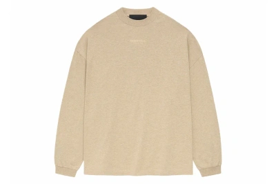 Pre-owned Fear Of God Essentials Ls Tee Gold Heather