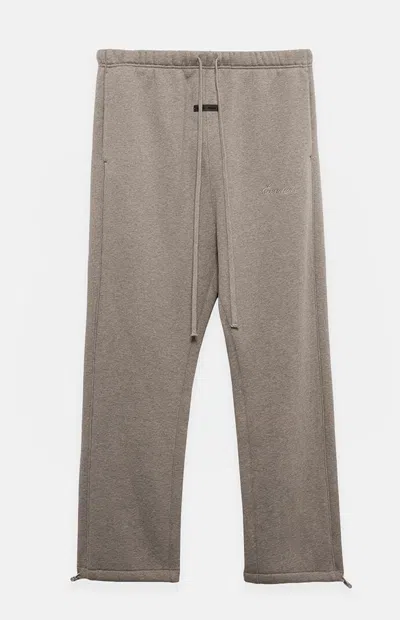 Fear Of God Essentials Men's Homestead Heather Piping Fleece Relaxed Sweatpants In Brown