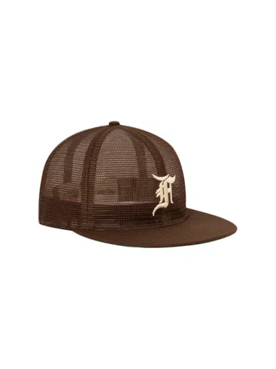 Pre-owned Fear Of God Essentials Mesh F 59fifty Hat In Walnut