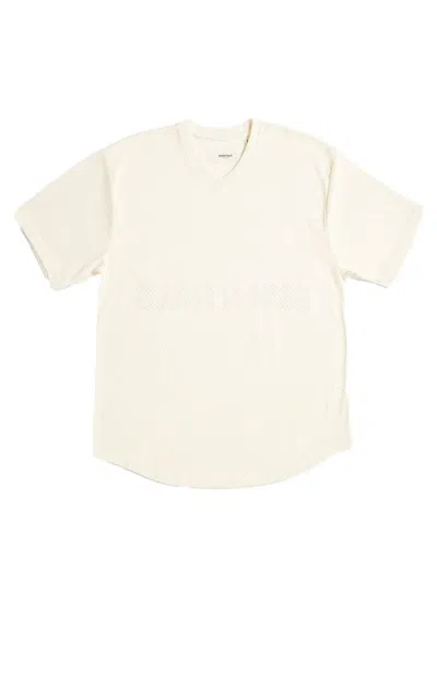 Pre-owned Fear Of God Essentials Mesh T-shirt In Cream