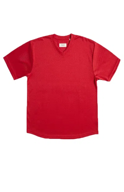 Pre-owned Fear Of God Essentials Mesh T-shirt In Red