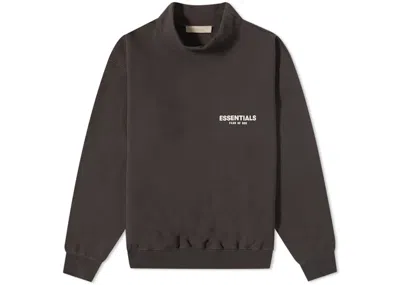 Pre-owned Fear Of God Essentials Mock Neck Sweater In Iron