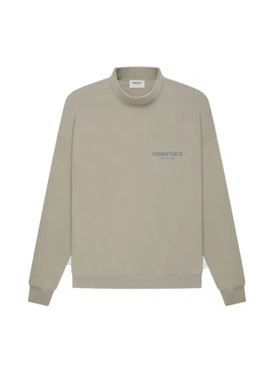 Pre-owned Fear Of God Essentials Mock Neck Sweater In Moss/goat