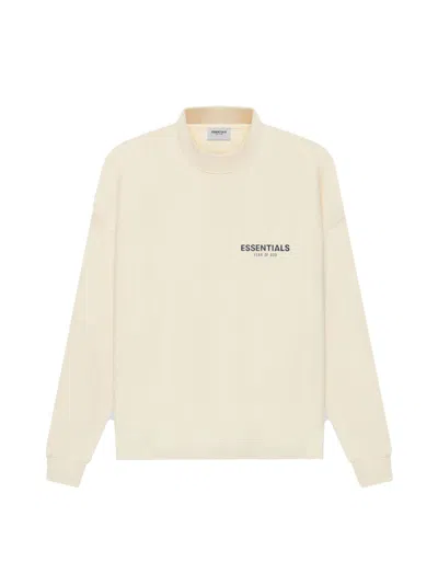 Pre-owned Fear Of God Essentials Mock Neck Sweater/butter In Cream/buttercream