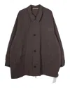 Fear Of God Essentials Napped Jacket In Grey Cotton In Grey