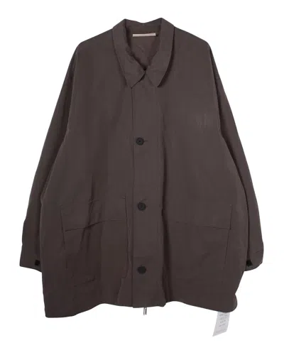 Fear Of God Essentials Napped Jacket In Grey Cotton