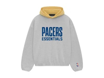 Pre-owned Fear Of God Essentials Nba Pacers Hoodie In Light Heather Grey