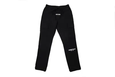 Pre-owned Fear Of God Essentials Nylon Cargo Pants In Black