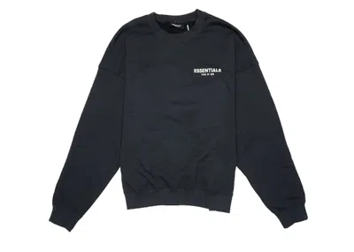 Pre-owned Fear Of God Essentials Photo Crewneck Sweatshirt In Black
