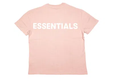Pre-owned Fear Of God Essentials Pink 3m Logo Boxy T-shirt In Blush
