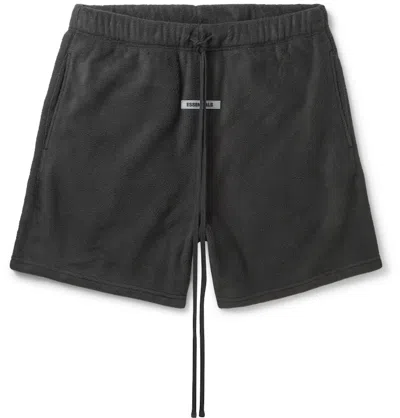 Pre-owned Fear Of God Essentials Polar Fleece Shorts In Dark Slate/stretch Limo/black