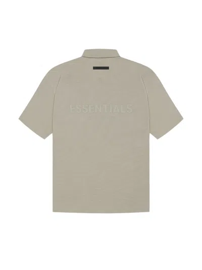 Pre-owned Fear Of God Essentials Polo Shirt In Moss/goat