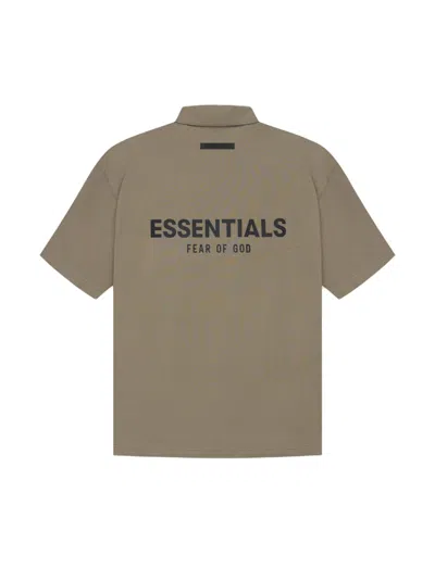 Pre-owned Fear Of God Essentials Polo Shirt In Taupe