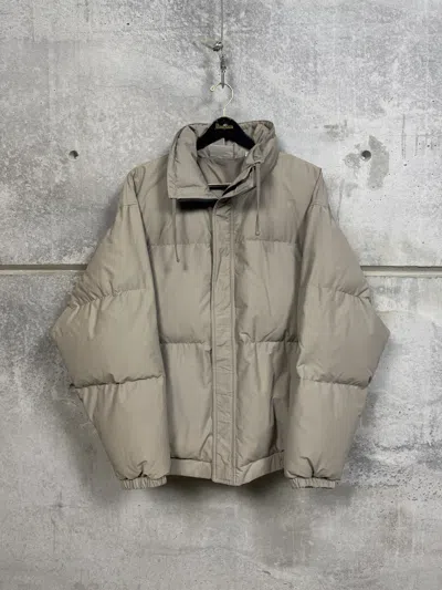 Pre-owned Fear Of God Essentials Puffer Jacket In Gray