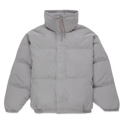 Pre-owned Fear Of God Essentials Puffer Jacket In Silver Reflective