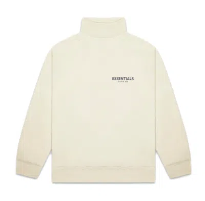 Pre-owned Fear Of God Essentials Pullover Mockneck Sweatshirt In Buttercream