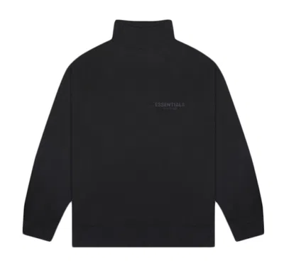 Pre-owned Fear Of God Essentials Pullover Mockneck Sweatshirt In Dark Slate/stretch Limo/black