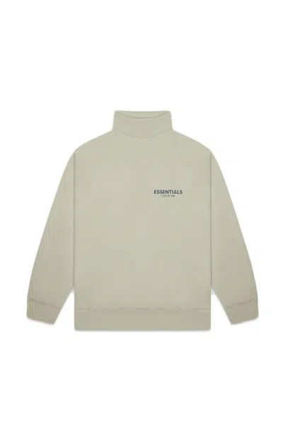 Pre-owned Fear Of God Essentials Pullover Mockneck Sweatshirt In Moss