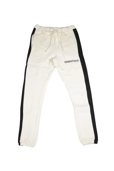 Pre-owned Fear Of God Essentials Side Stripe Sweatpants In Beige