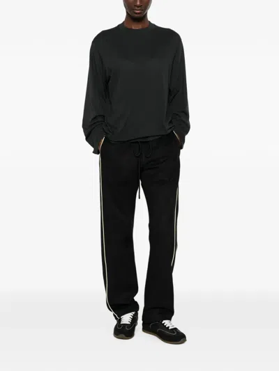 Fear Of God Essentials Side-stripe Track Pants In Black