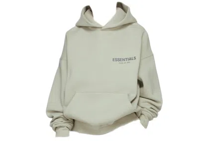 Pre-owned Fear Of God Essentials Ssense Exclusive Kids Hoodie In Concrete