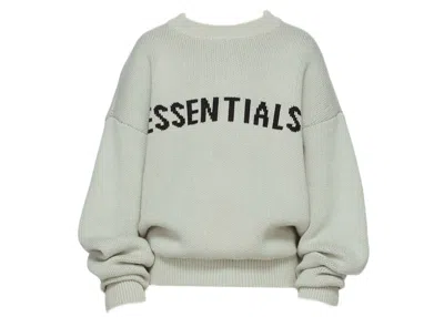 Pre-owned Fear Of God Essentials Ssense Exclusive Kids Sweater In Concrete