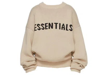Pre-owned Fear Of God Essentials Ssense Exclusive Kids Sweater In Linen