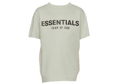 Pre-owned Fear Of God Essentials Ssense Exclusive Kids T-shirt In Concrete
