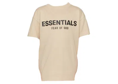 Pre-owned Fear Of God Essentials Ssense Exclusive Kids T-shirt In Linen