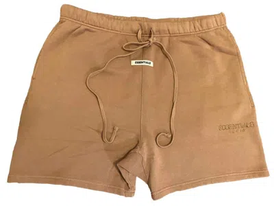 Pre-owned Fear Of God Essentials Sweat Shorts In Otter