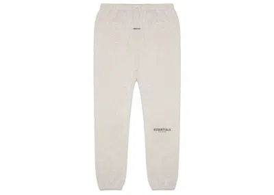 Pre-owned Fear Of God Essentials Sweatpantsheather/light Heather In Oatmeal/oatmeal Heather/light Heather Oatmeal