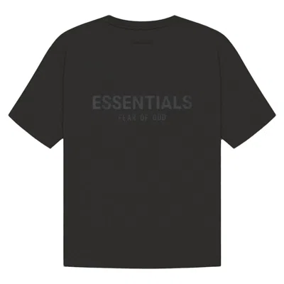 Pre-owned Fear Of God Essentials T-shirt In Black/stretch Limo