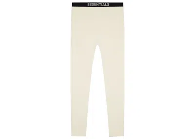 Pre-owned Fear Of God Essentials Thermal Pants In Cream
