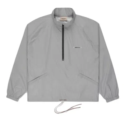 Pre-owned Fear Of God Essentials Track Jacket In Silver Reflective