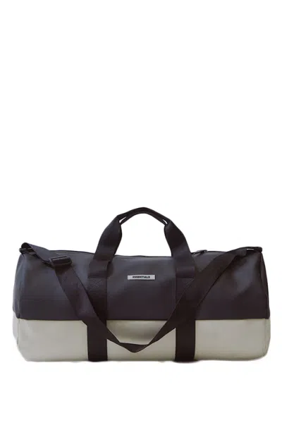 Pre-owned Fear Of God Essentials Waterproof Duffel Bag In Black/white