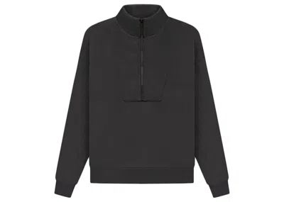 Pre-owned Fear Of God Essentials Women's 1/2 Zip Pullover In Iron