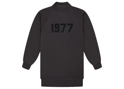 Pre-owned Fear Of God Essentials Women's 1977 3/4 Sleeve Mockneck In Iron