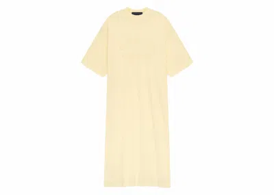 Pre-owned Fear Of God Essentials Women's 3/4 Sleeve Dress In Garden Yellow