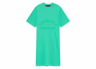 Pre-owned Fear Of God Essentials Women's 3/4 Sleeve Dress In Mint Leaf