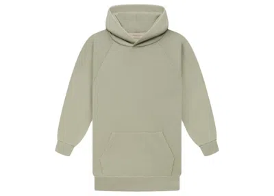 Pre-owned Fear Of God Essentials Women's 3/4 Sleeve Hoodie In Seafoam