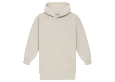 Pre-owned Fear Of God Essentials Women's 3/4 Sleeve Hoodie In Wheat In Sand